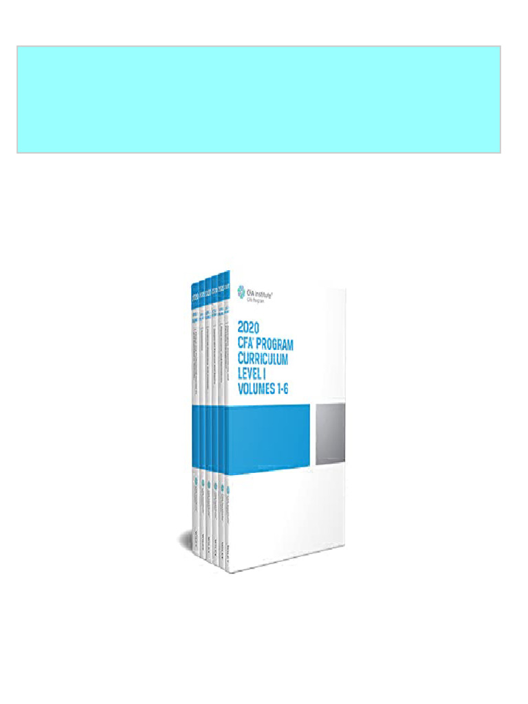 Download ebooks file cfa 2020 level 1 volume 1 ethics and quantitative