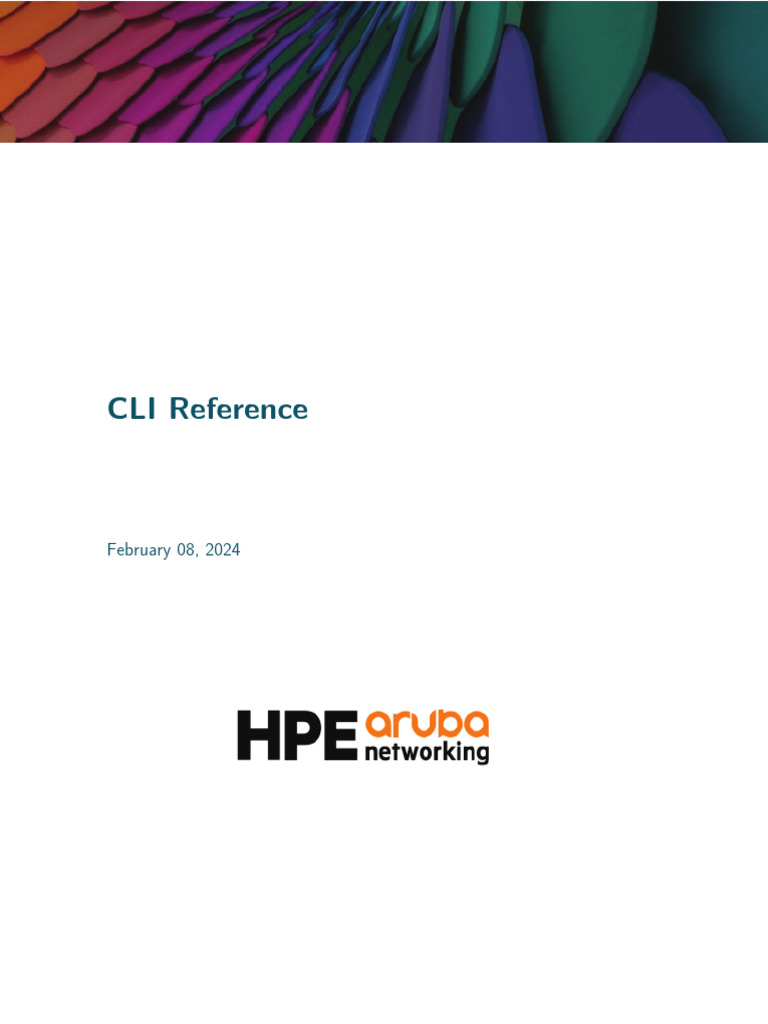 HPE Aruba CLI Reference Guide | PDF | Command Line Interface | Computer ...