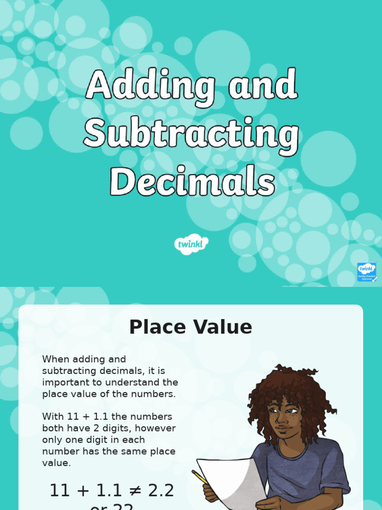 Adding and Subtracting Decimals Guide | PDF | Mathematical Notation ...