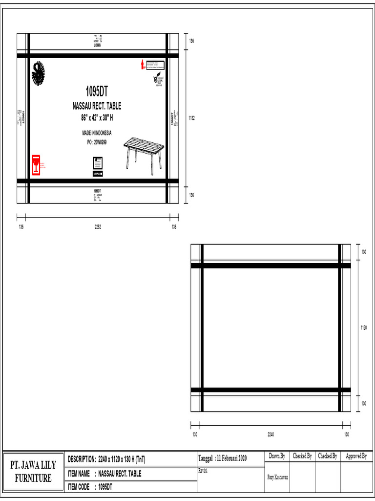 Nassau Rectangular Table Details | PDF | Science And Law