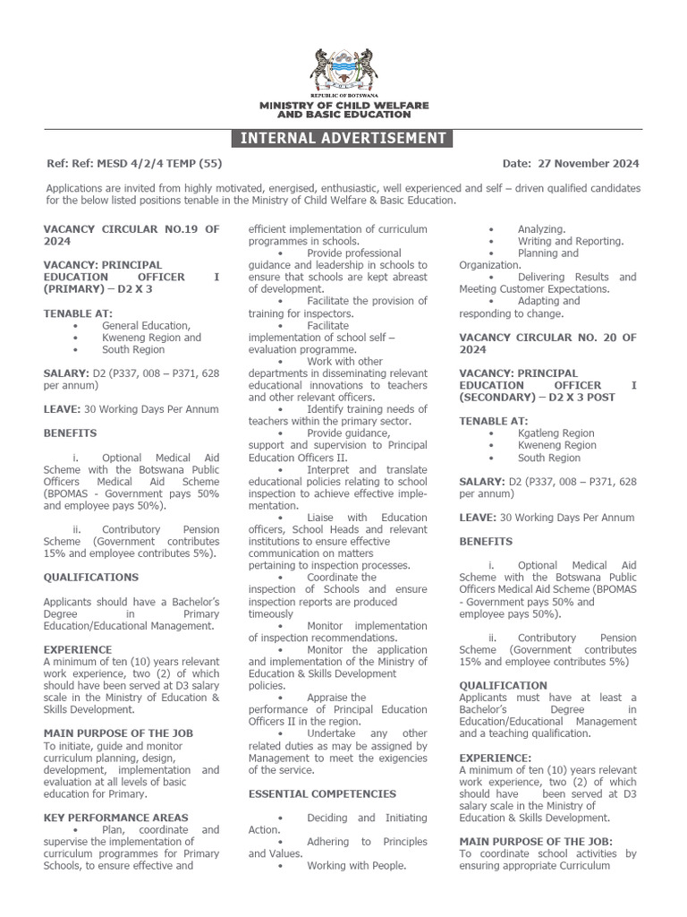 D2 Salary Scale Positions in Education | PDF | Employment | Procurement