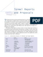 Formal Reports and Proposal