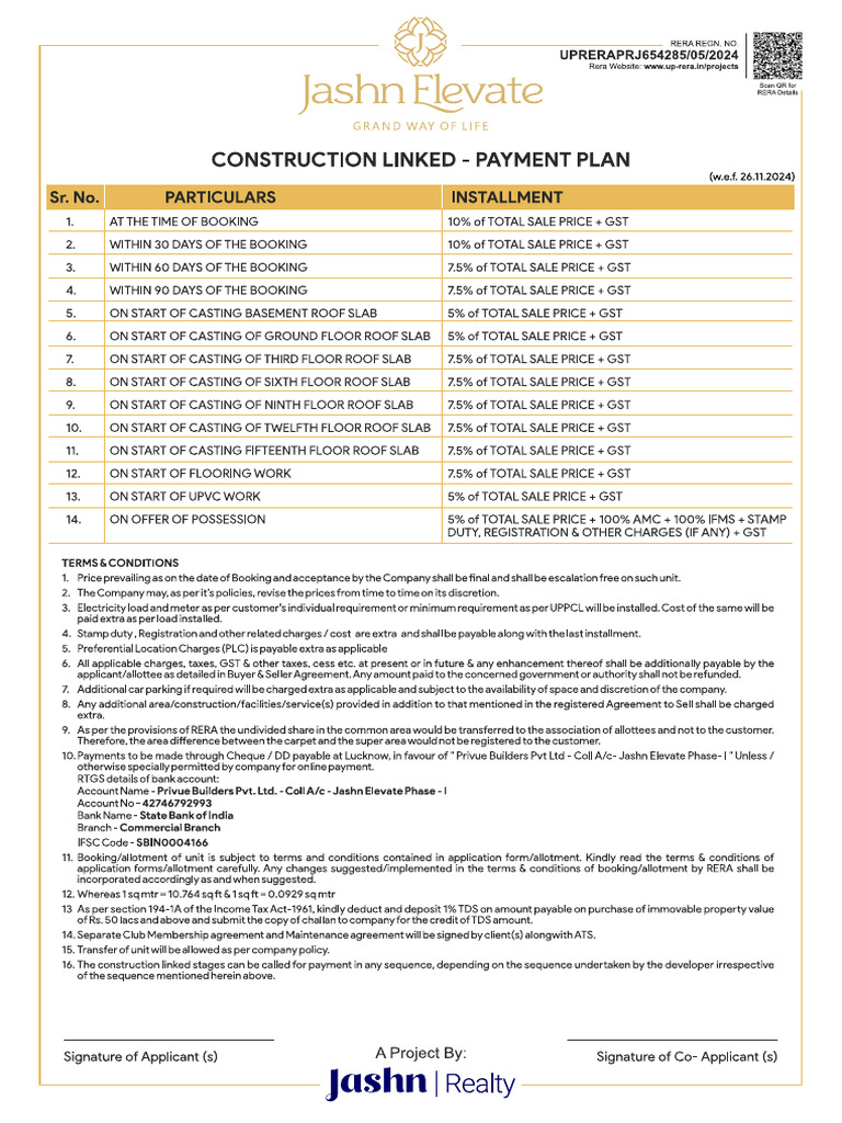 Elevate Payment Plan CLP 26.11.2024 | PDF