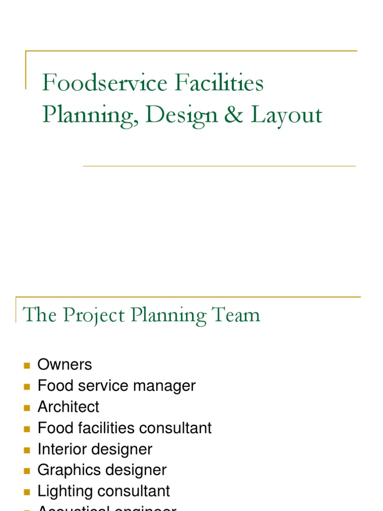 Design Layout of Food Service Facilities PDF Grilling Investing