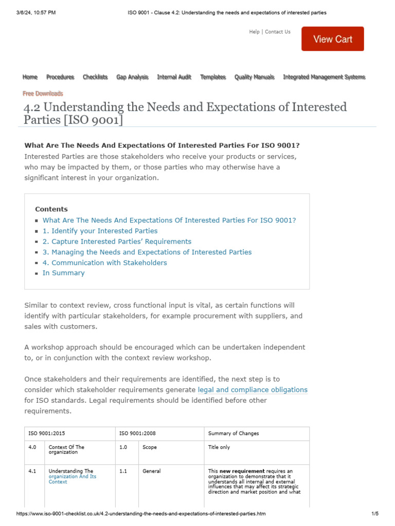 ISO 9001 Clause 4.2 Overview | PDF | Iso 9000 | Quality Management System