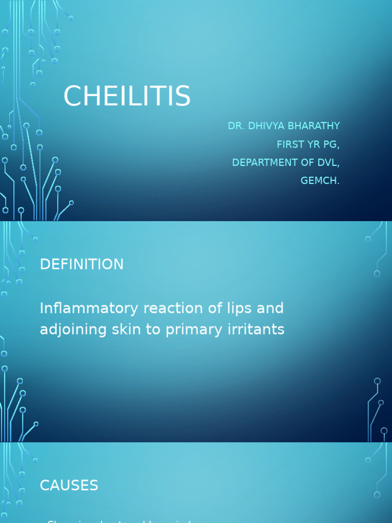 CHEILITIS .-1 | PDF | Diseases And Disorders | Medical Specialties