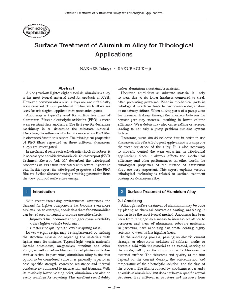 Enhancing Aluminium Alloy Wear Resistance | PDF | Wear | Aluminium Oxide