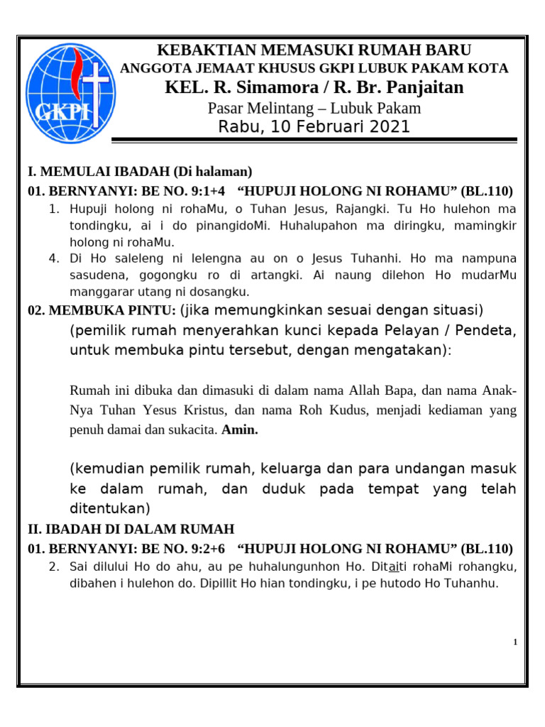 Tata Ibadah Memasuki Rumah Baru | PDF