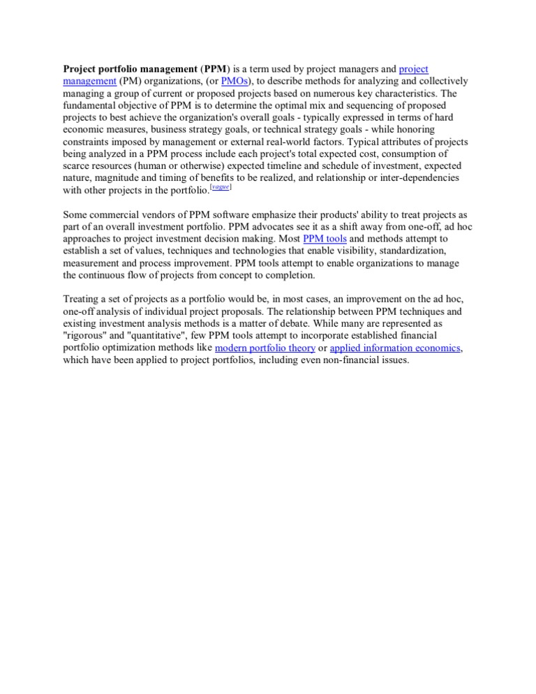 Understanding PPM in Accounting | PDF | Business | Finance & Money ...