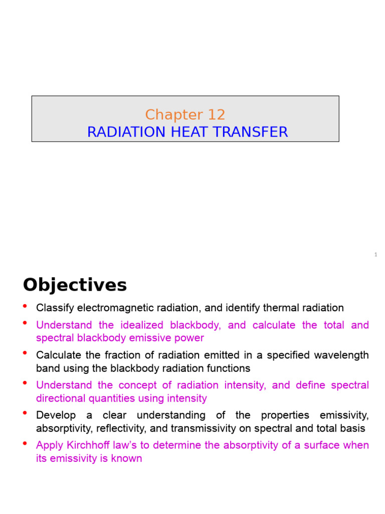 Understanding Radiation Heat Transfer | PDF | Electromagnetic Radiation ...