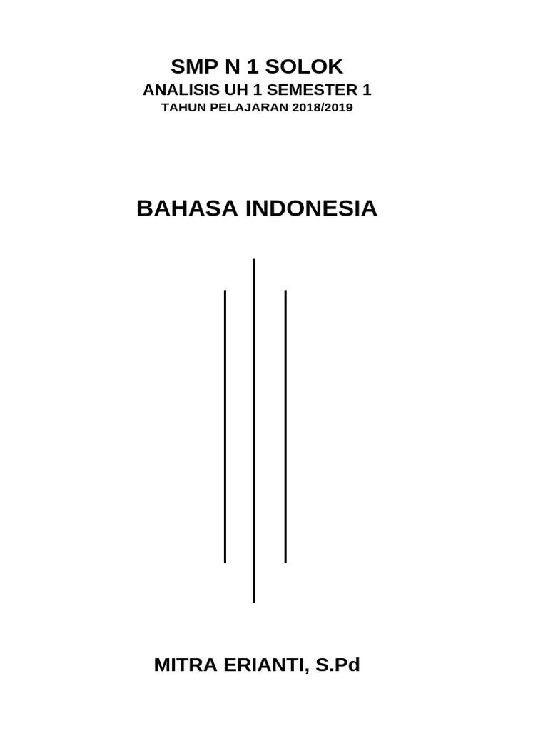 Analisis Uh 2 SMT 1 2018 | PDF