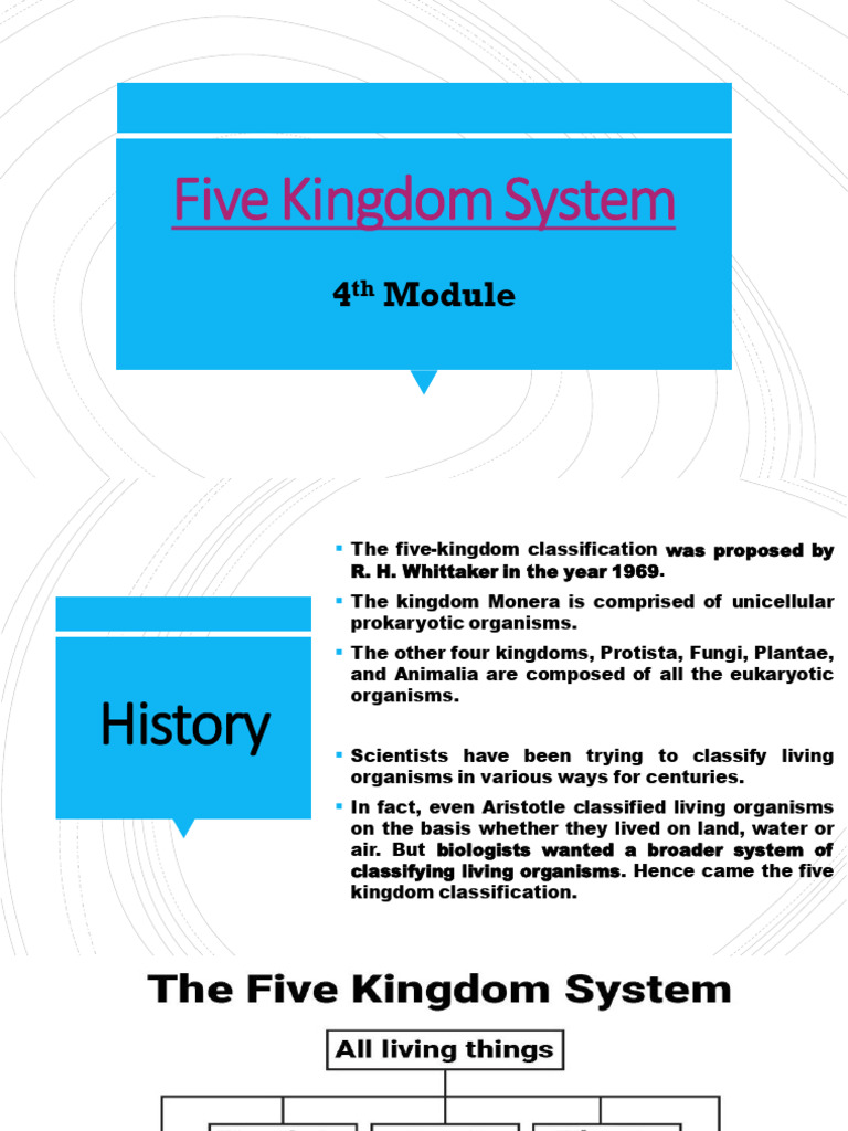 Overview of Five Kingdom Classification | PDF | Fungus | Cell (Biology)