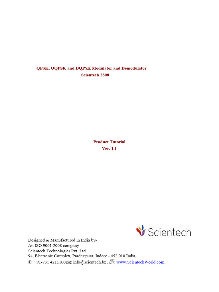 QPSK OQPSK DQPSK Modulator Guide | PDF | Modulation | Computer Engineering
