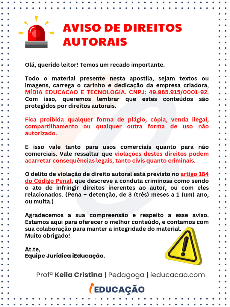 Caderno de Atividades para Educacao Infantil | PDF | Direitos Autorais ...