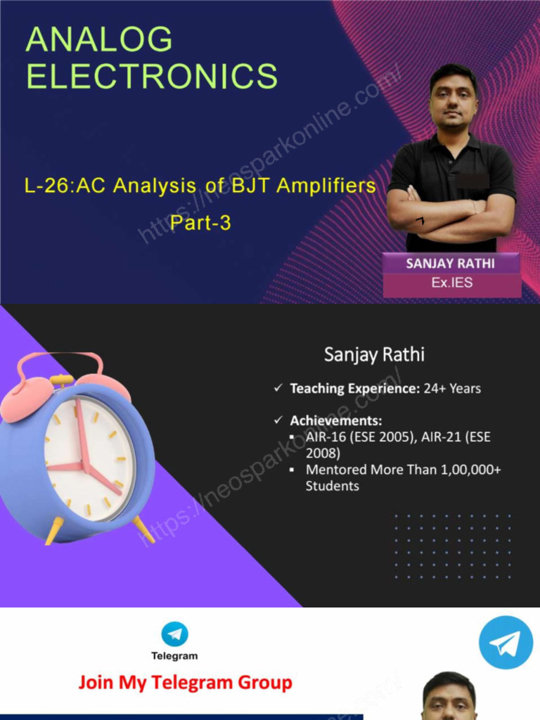 072 Aditya Class Notes Day 26 AC Analysis of BJT Amplifiers | PDF