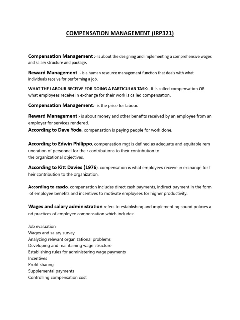 Compensation Management New | PDF | Cost Of Living | Employment