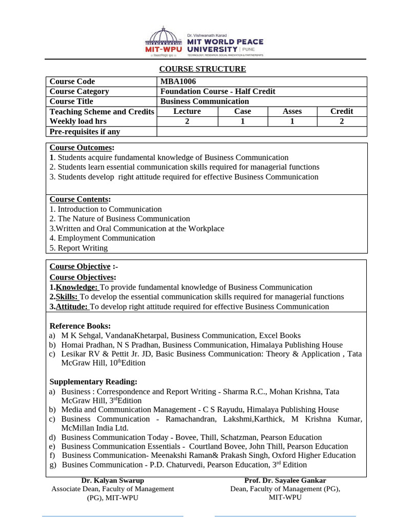 MBA 1006 Business Communication | PDF | Communication | Human Communication