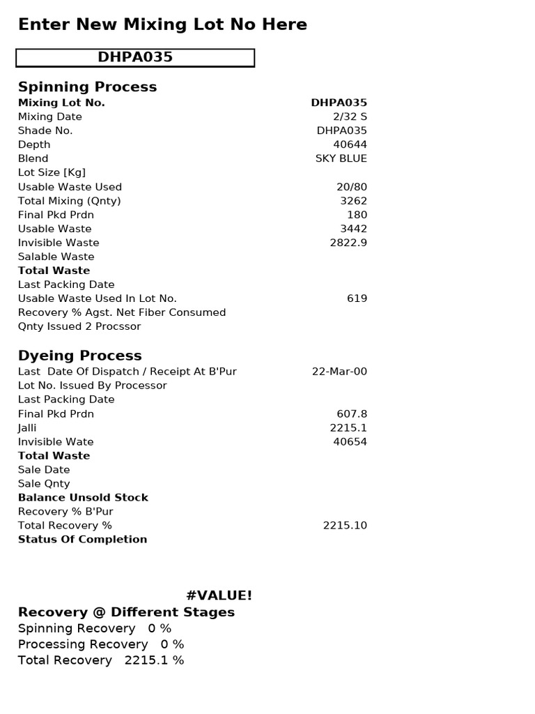 Infodill Tracking Report With Input Data Variable | PDF | Textiles