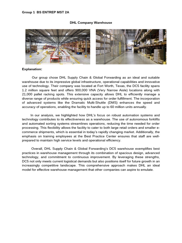 DHL Warehouse Management Best Practices | PDF | Warehouse | Business