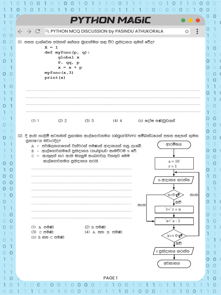 PYTHON MAGIC by Pasindu Athukorala | PDF