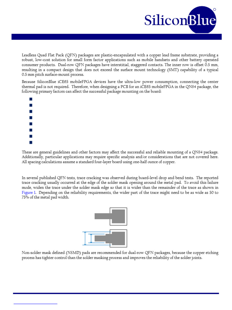Dual-Row QFN Assembly Guidelines | PDF | Printed Circuit Board | Soldering