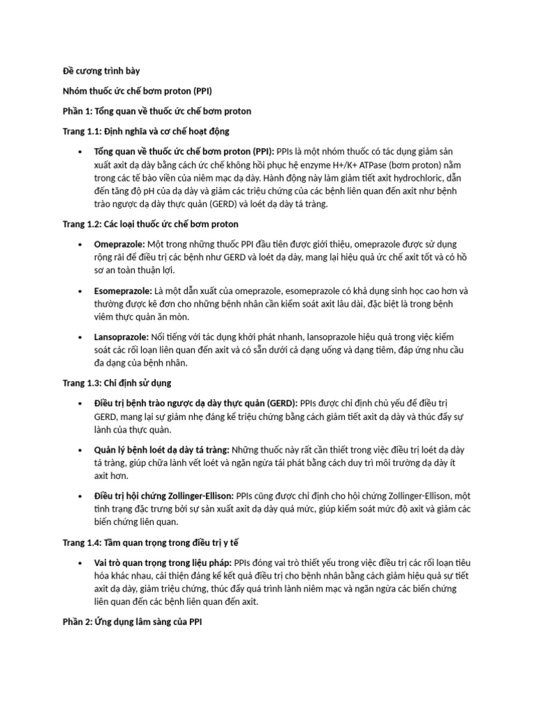 Đề Cương Trình Bày | PDF