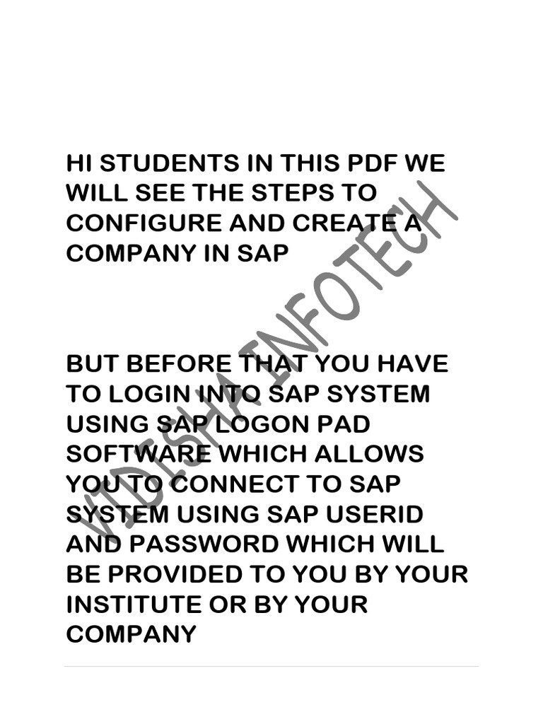 Sap Company Creation Configurations1 | PDF | Computing | Software