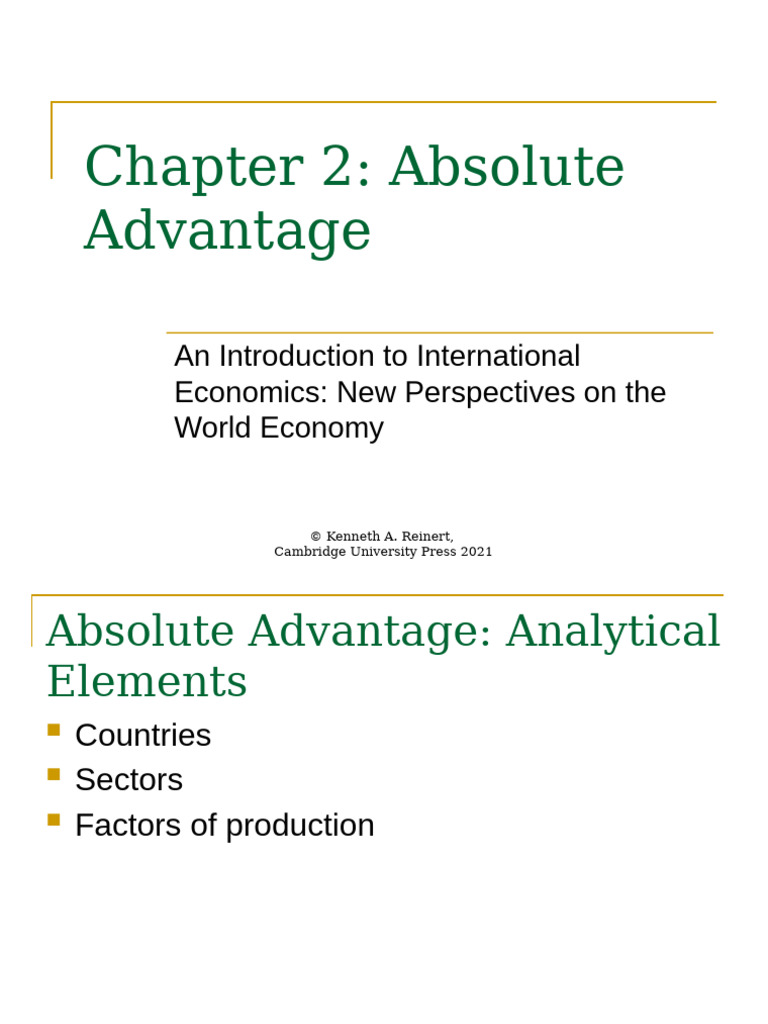 IIE Chapter 2 2021 | PDF | Comparative Advantage | Trade