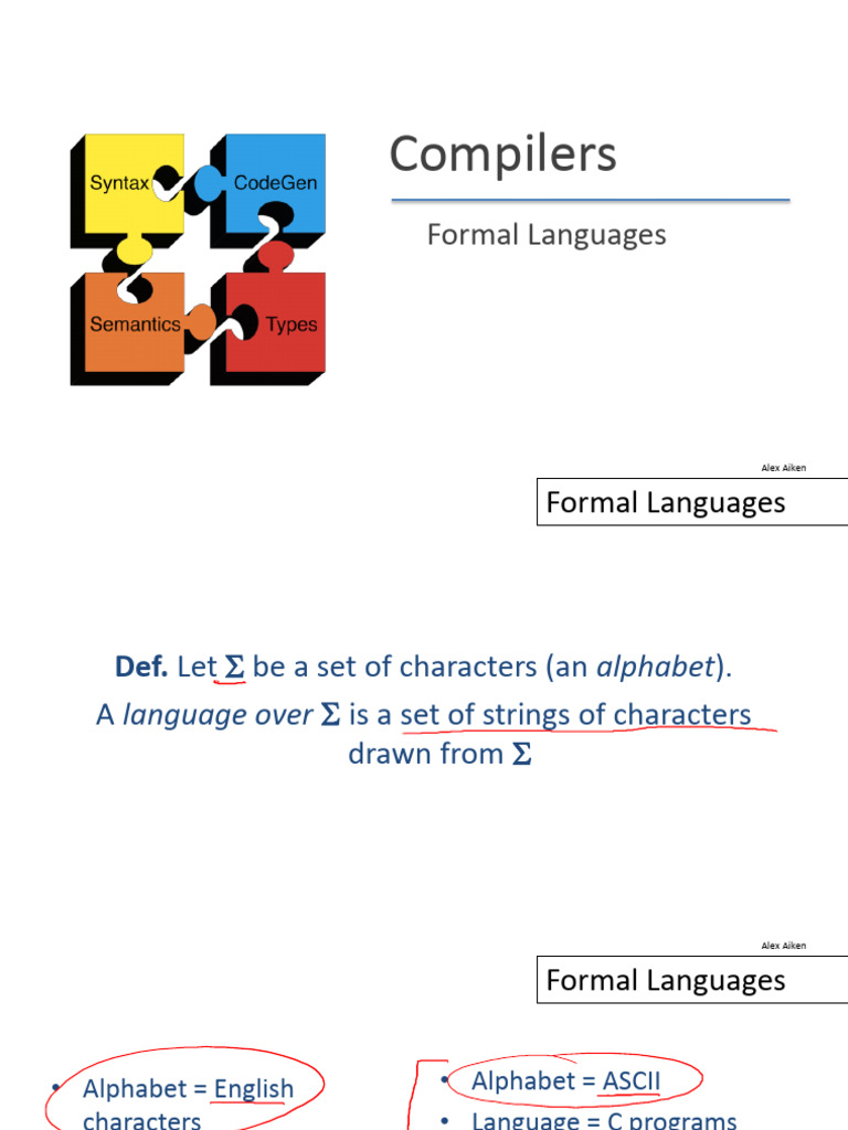 010 Slides 03 04 Formal Languages Annotated | PDF