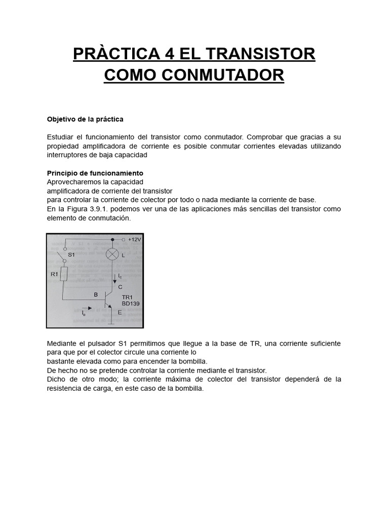 PRACTIQUES SIDAC 3.9 y 6.5 | PDF | Transistor | Cambiar