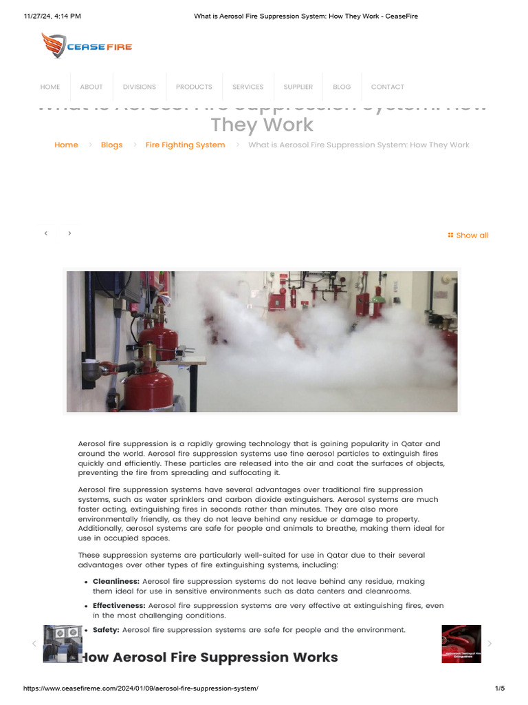 Understanding Aerosol Fire Suppression | PDF | Firefighting | Fires