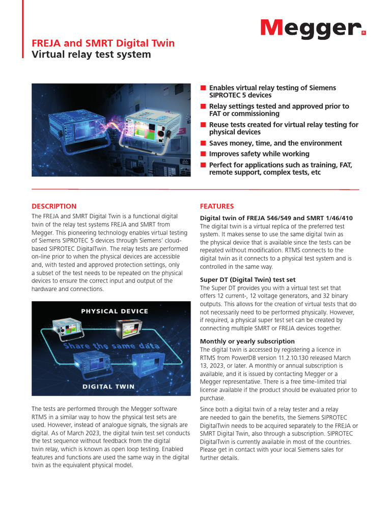 FREJA SMRT Digital Twin - DS - EN | PDF | Relay | Software Release Life ...