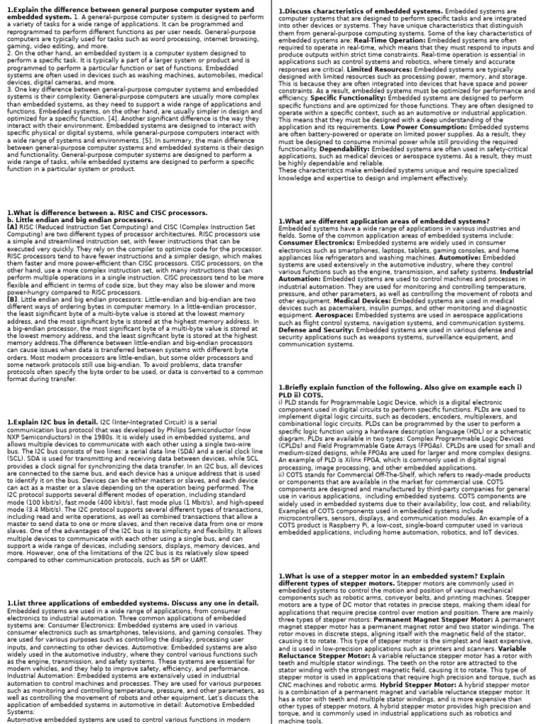 Embedded Systems 2Remake | PDF | Embedded System | Electric Motor