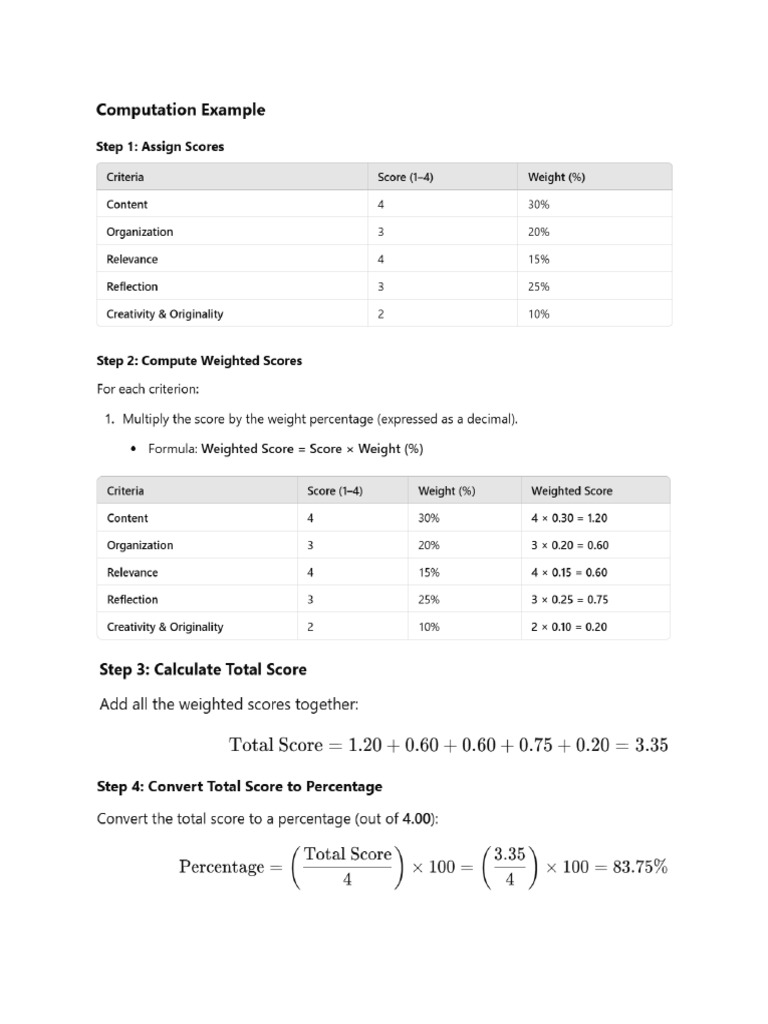GEE1 Portfolio Grade Computation | PDF