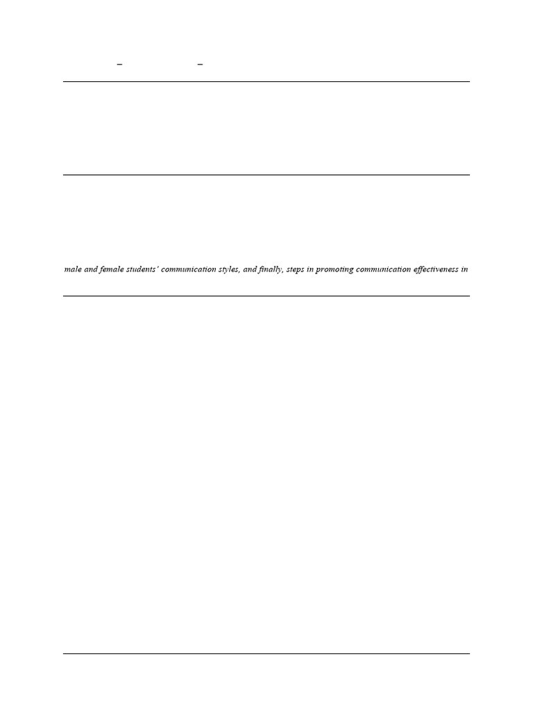 Gender Differences in Communication Styles: Implications For Classroom ...