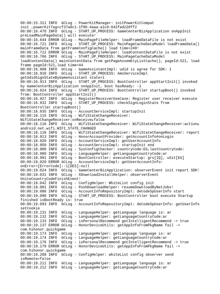 GameCenter Initialization Log Analysis | PDF | Internet Standards ...
