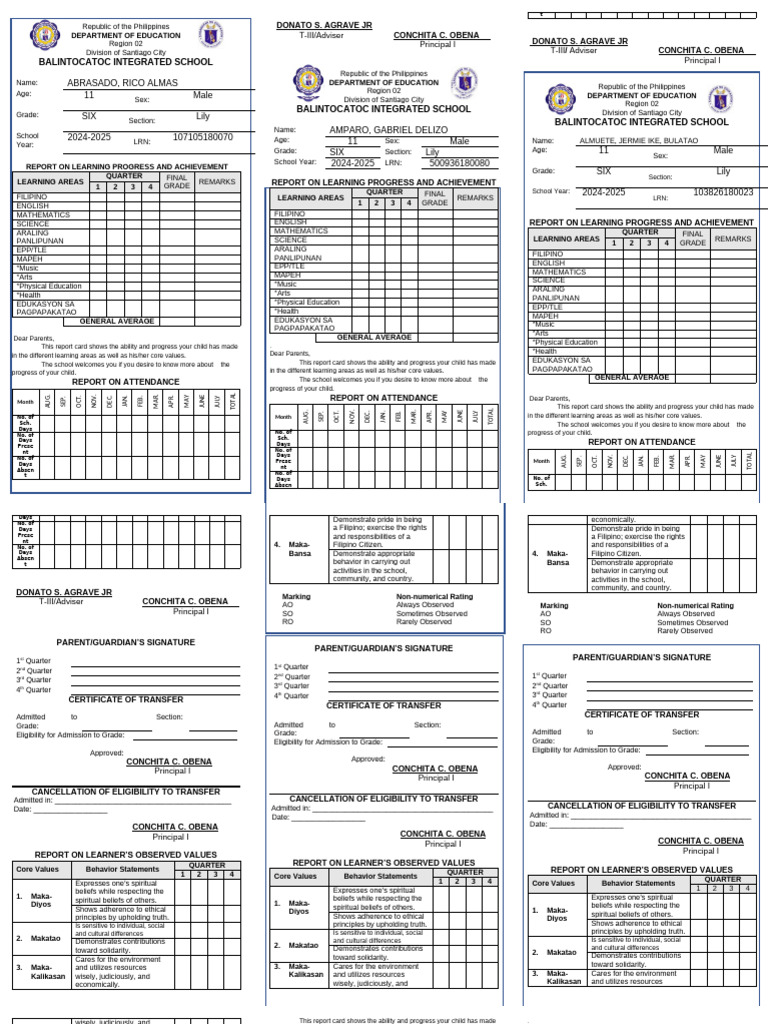 SF9 Lily-2024-2025 | PDF | Learning | Psychology