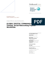 Global Digital Communication - Texting, Social Networking Popular Worldwide by Pew Reseatch Center