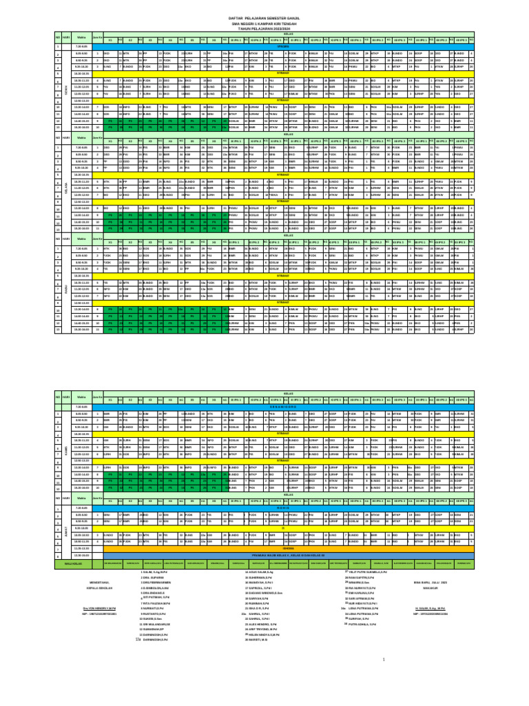 Roster Ganjil 23-24-2 | PDF