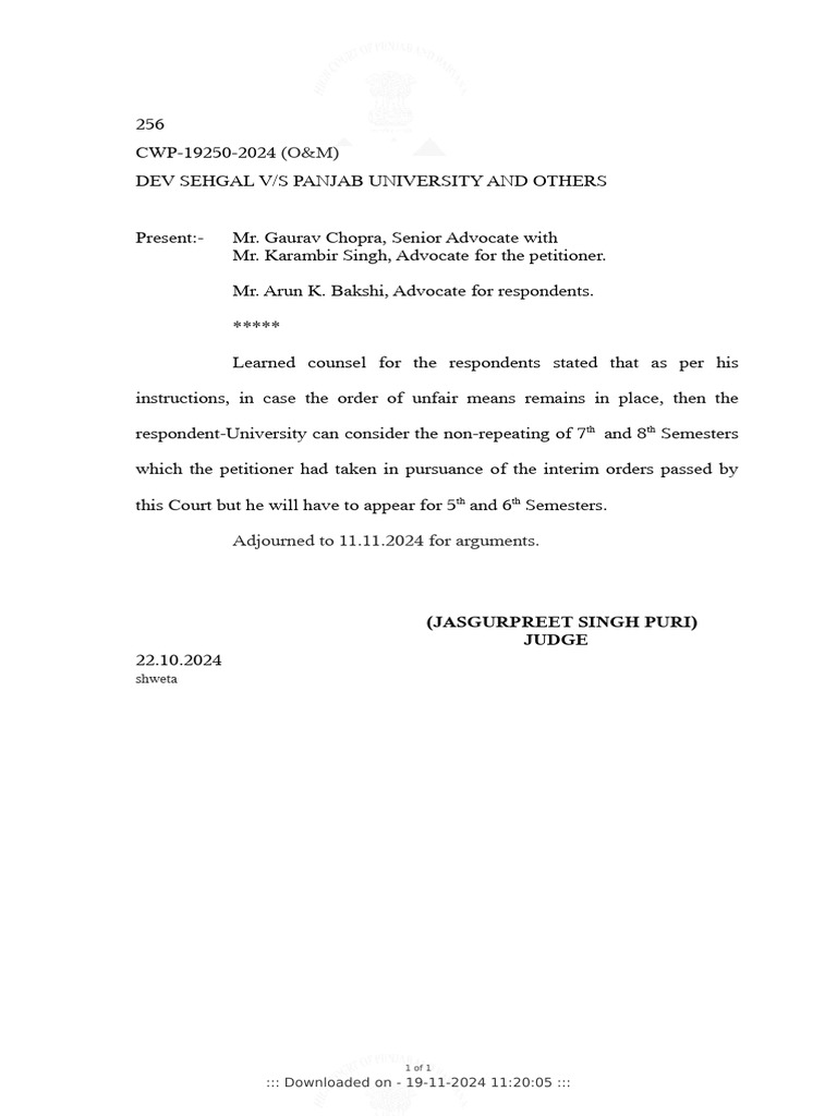CWP 19250 2024 22 10 2024 Interim Order | PDF