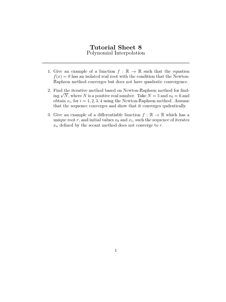 Polynomial Interpolation and Root Finding Techniques | PDF