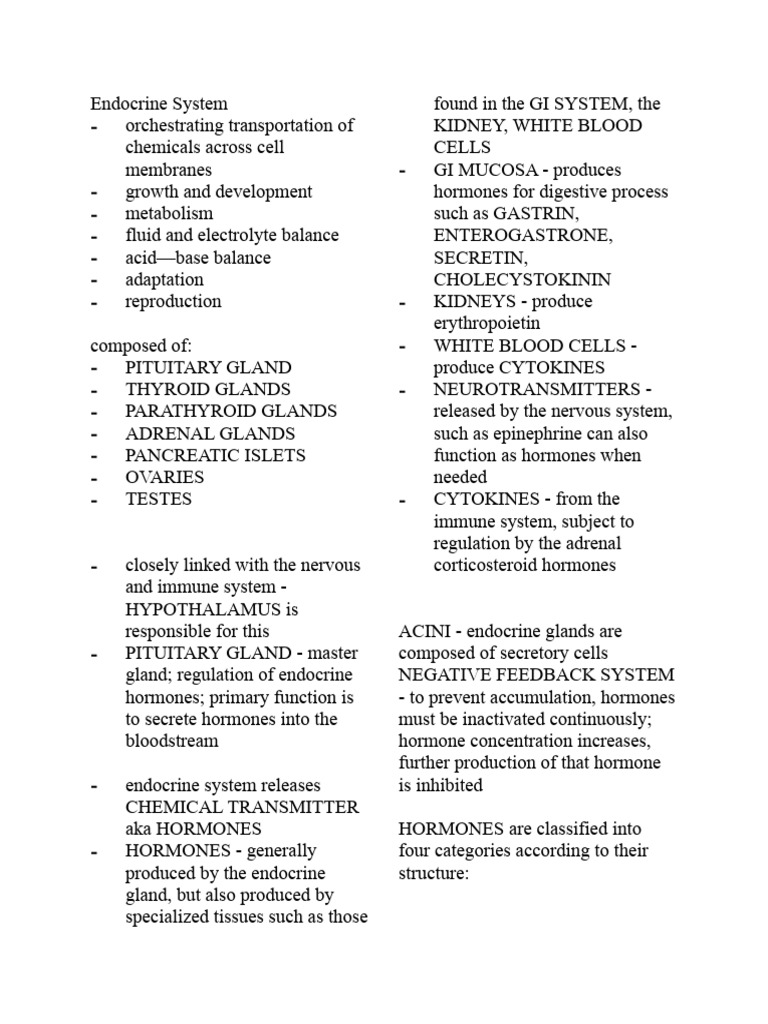 Overview of the Endocrine System | PDF | Thyroid | Adrenal Gland