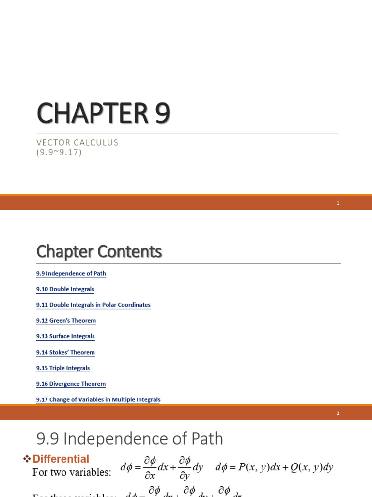 Vector Calculus: Path Independence & Integrals | PDF | Integral | Flux