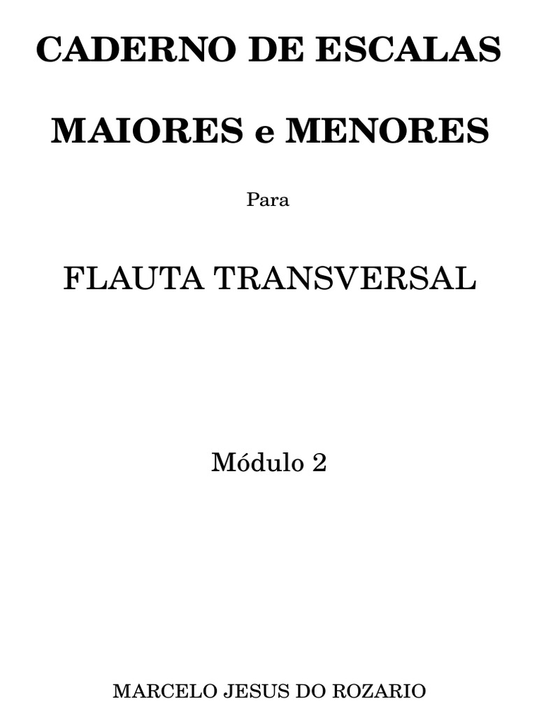 Escalas Maiores e Menores para Flauta | PDF | Escala menor | Escalas ...