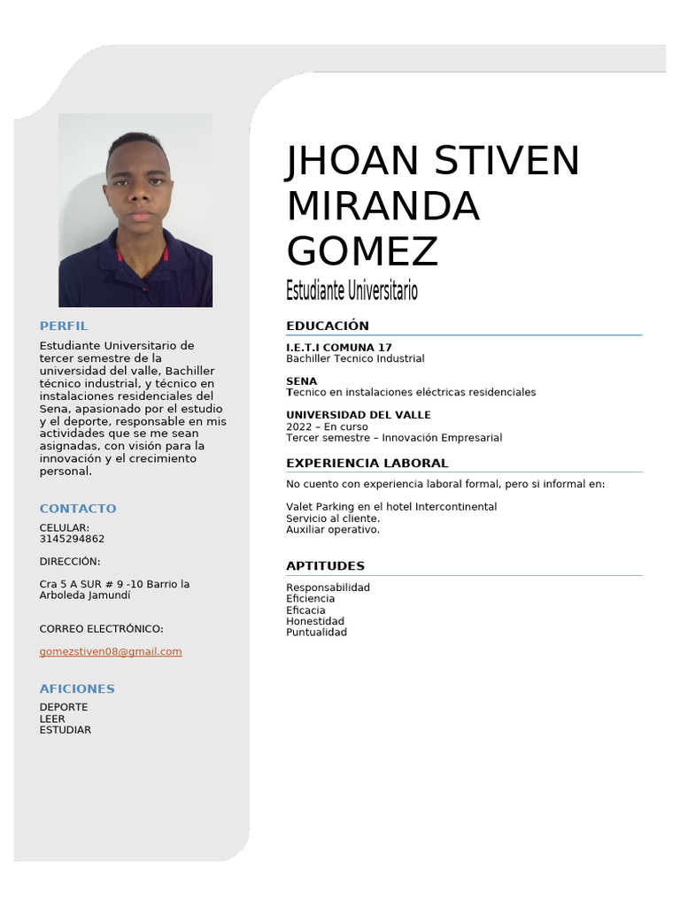 Jhoan Stiven Miranda Gomez | PDF