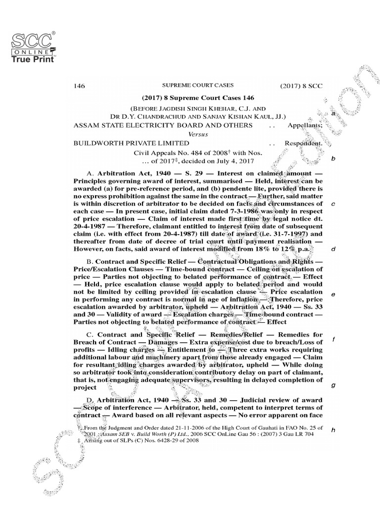 Modak Judgment Analysis (2008) 1 SCC 1 | PDF | Supreme Court Of The ...