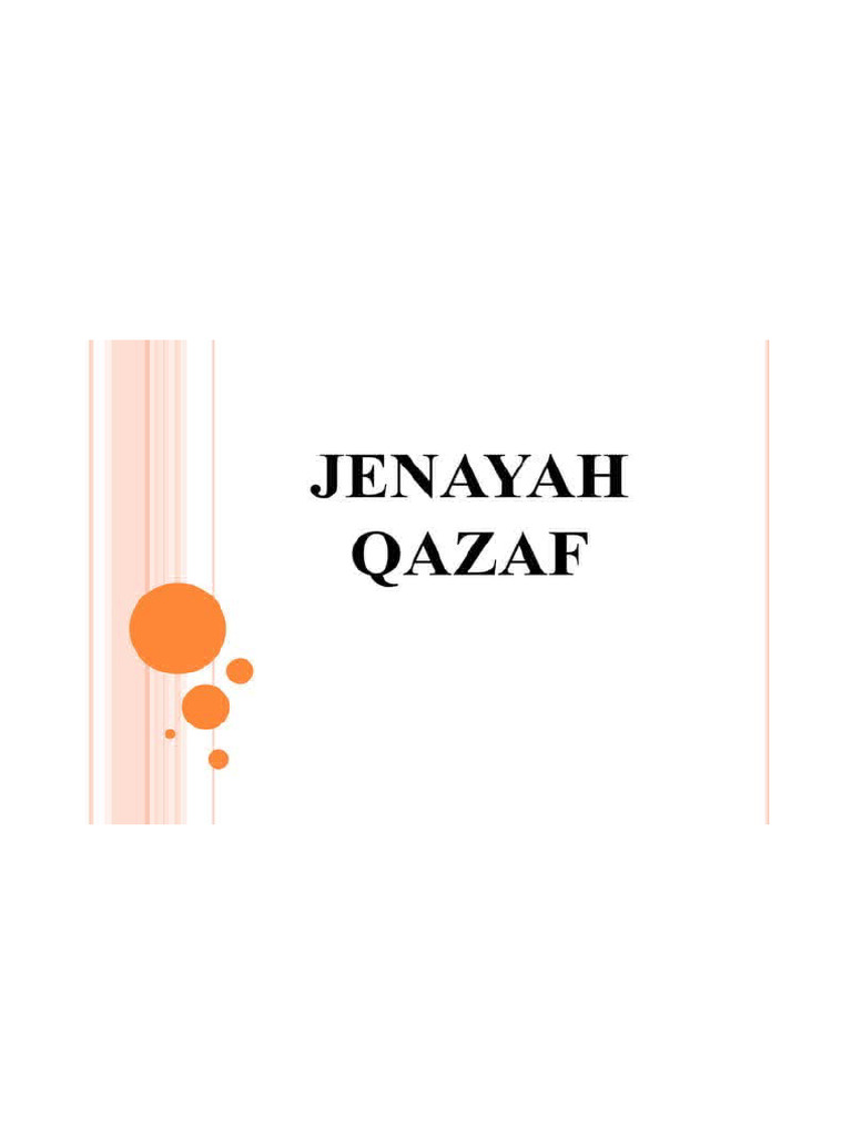 Jenayah Qazaf | PDF