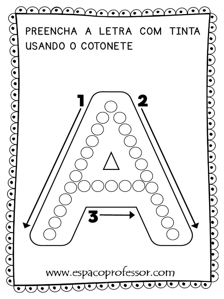 Pintura de Letras com Cotonete | PDF