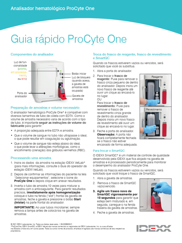 Guia Rápido do Analisador ProCyte One | PDF