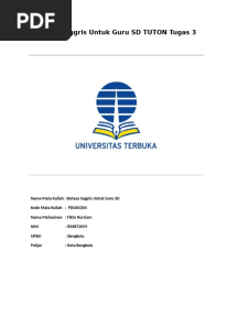 Tugas Tutorial 3 Bahasa Inggris